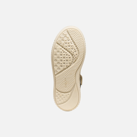 High top sneakers LAQUINNY GIRL Light ivory/Platinum - image number 6 | GEOX