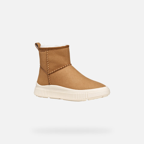 Fur-trimmed ankle boots LAQUINNY GIRL Whisky - image number 2 | GEOX