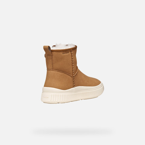 Fur-trimmed ankle boots LAQUINNY GIRL Whisky - image number 4 | GEOX
