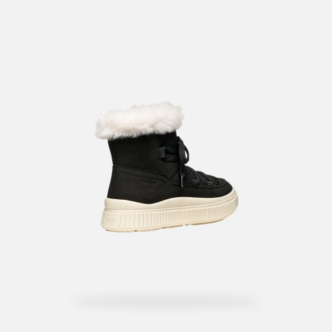 Fur-trimmed ankle boots LAQUINNY GIRL Black - image number 4 | GEOX