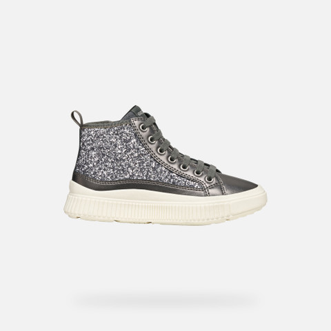 High top sneakers LAQUINNY GIRL Dark Silver - image number 1 | GEOX