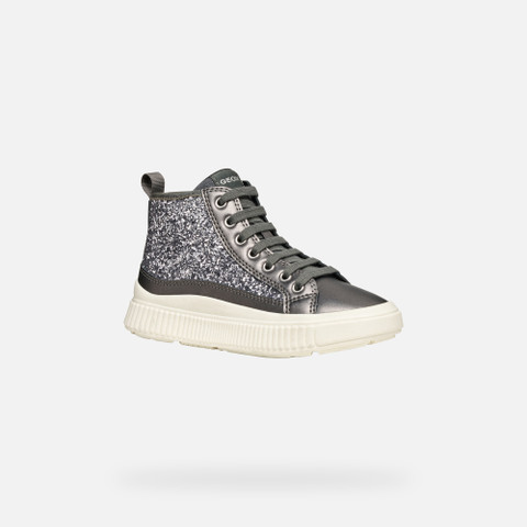 High top sneakers LAQUINNY GIRL Dark Silver - image number 2 | GEOX