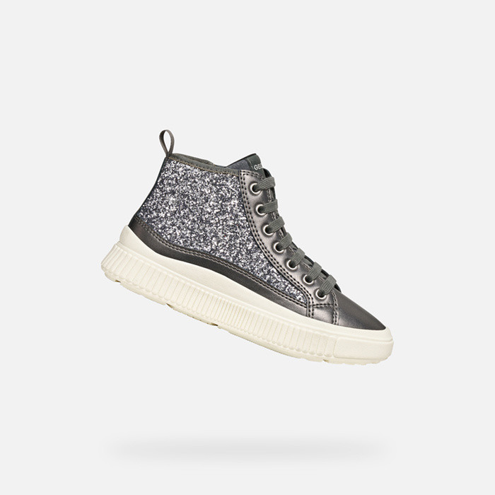 High top sneakers LAQUINNY GIRL Dark Silver | GEOX