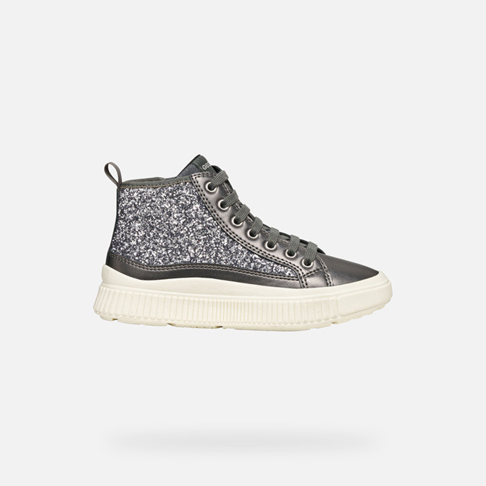 High top sneakers LAQUINNY GIRL Dark Silver | GEOX