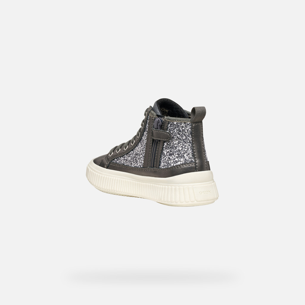 High top sneakers LAQUINNY GIRL Dark Silver - image number 3 | GEOX