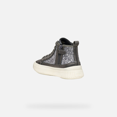 High top sneakers LAQUINNY GIRL Dark Silver - image number 3 | GEOX