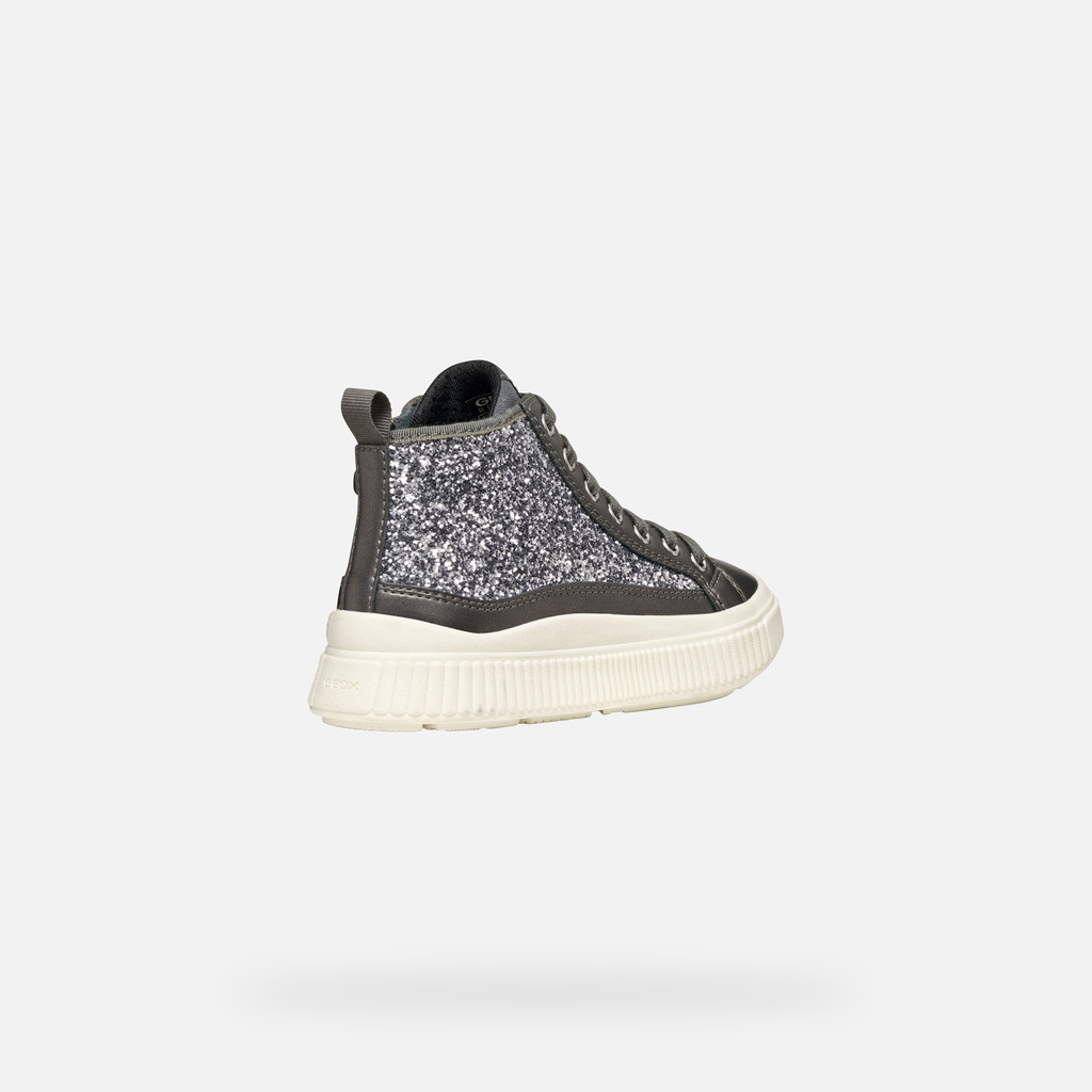 High top sneakers LAQUINNY GIRL Dark Silver - image number 4 | GEOX