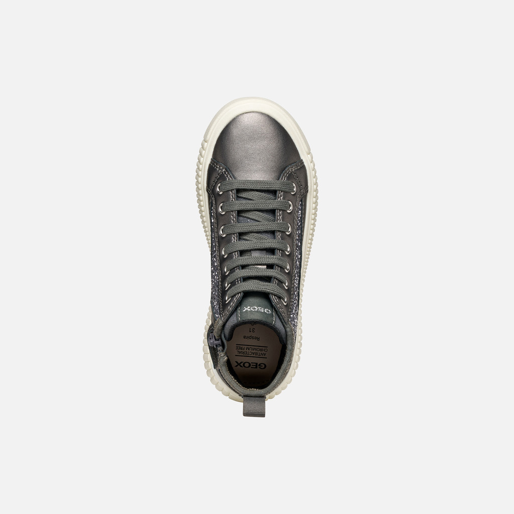 High top sneakers LAQUINNY GIRL Dark Silver - image number 5 | GEOX