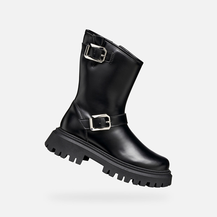Biker-Stiefeletten MAQUINNENS MÄDCHEN Schwarz | GEOX