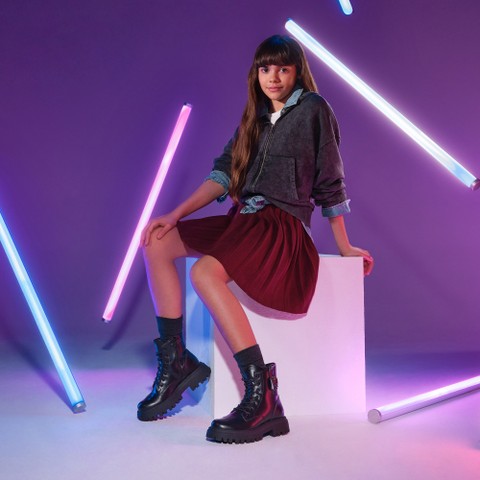 Biker ankle boots MAQUINNENS GIRL Black - image number 1 | GEOX