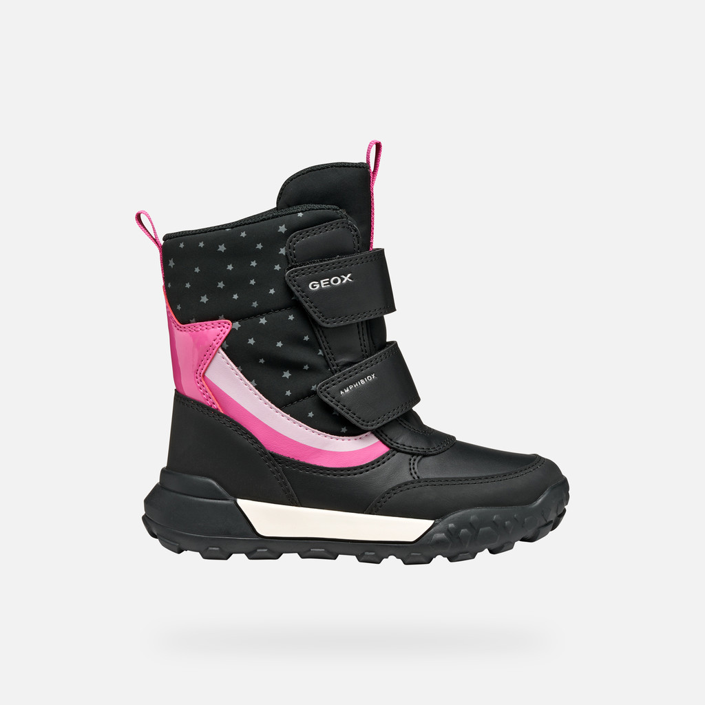 Waterproof ankle boots TREKKYUP ABX GIRL Black/Fuchsia - image number 1 | GEOX