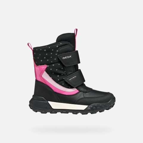 Waterproof ankle boots TREKKYUP ABX GIRL Black/Fuchsia - image number 1 | GEOX