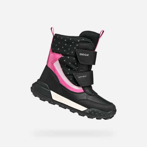 Waterproof ankle boots TREKKYUP ABX GIRL Black/Fuchsia - image number 0 | GEOX