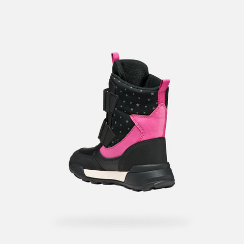 Waterproof ankle boots TREKKYUP ABX GIRL Black/Fuchsia - image number 3 | GEOX