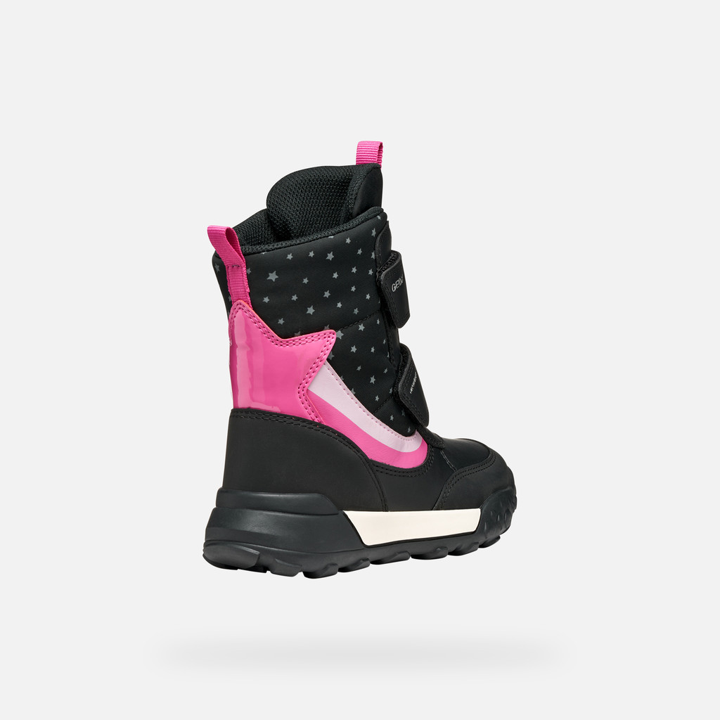 Waterproof ankle boots TREKKYUP ABX GIRL Black/Fuchsia - image number 4 | GEOX