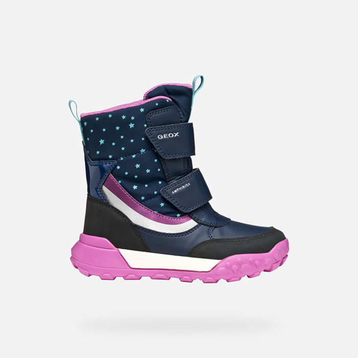 Winter boots TREKKYUP ABX GIRL Navy/Purple | GEOX