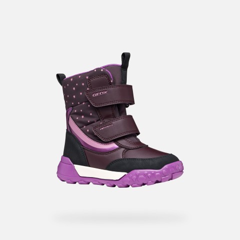 Waterproof ankle boots TREKKYUP ABX GIRL Dark burgundy/Purple - image number 2 | GEOX