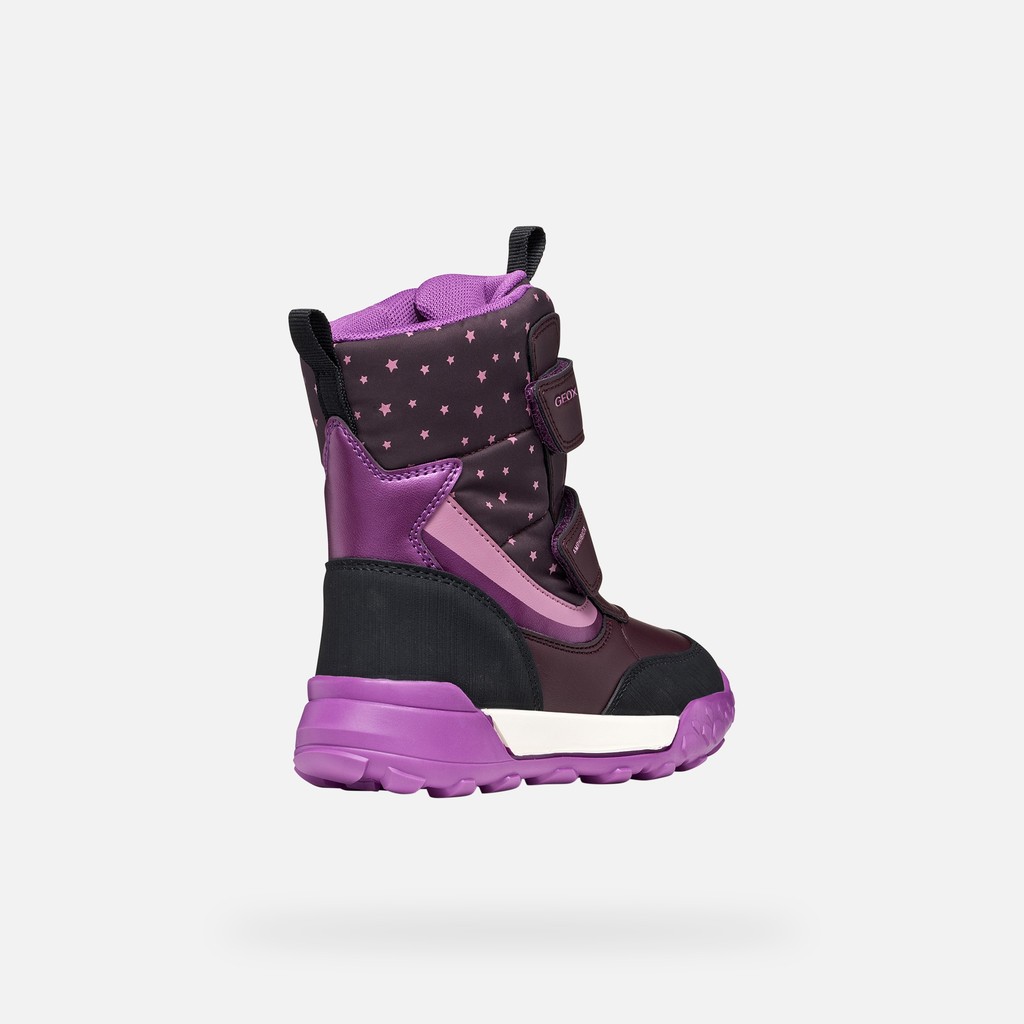Waterproof ankle boots TREKKYUP ABX GIRL Dark burgundy/Purple - image number 4 | GEOX