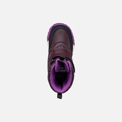 Waterproof ankle boots TREKKYUP ABX GIRL Dark burgundy/Purple - image number 5 | GEOX