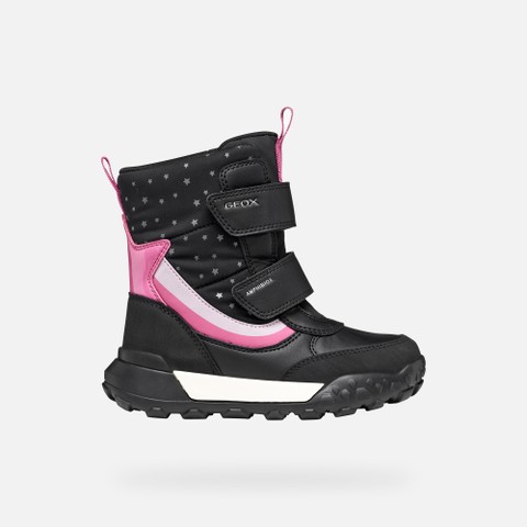 Waterproof ankle boots TREKKYUP ABX GIRL Black/Fuchsia - image number 1 | GEOX