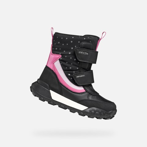 Waterproof ankle boots TREKKYUP ABX GIRL Black/Fuchsia - image number 0 | GEOX