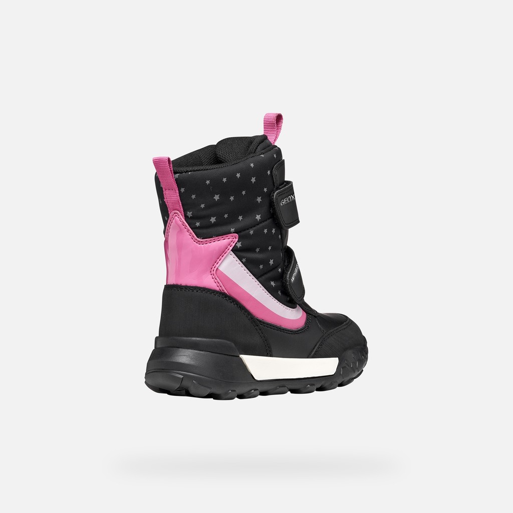 Waterproof ankle boots TREKKYUP ABX GIRL Black/Fuchsia - image number 4 | GEOX