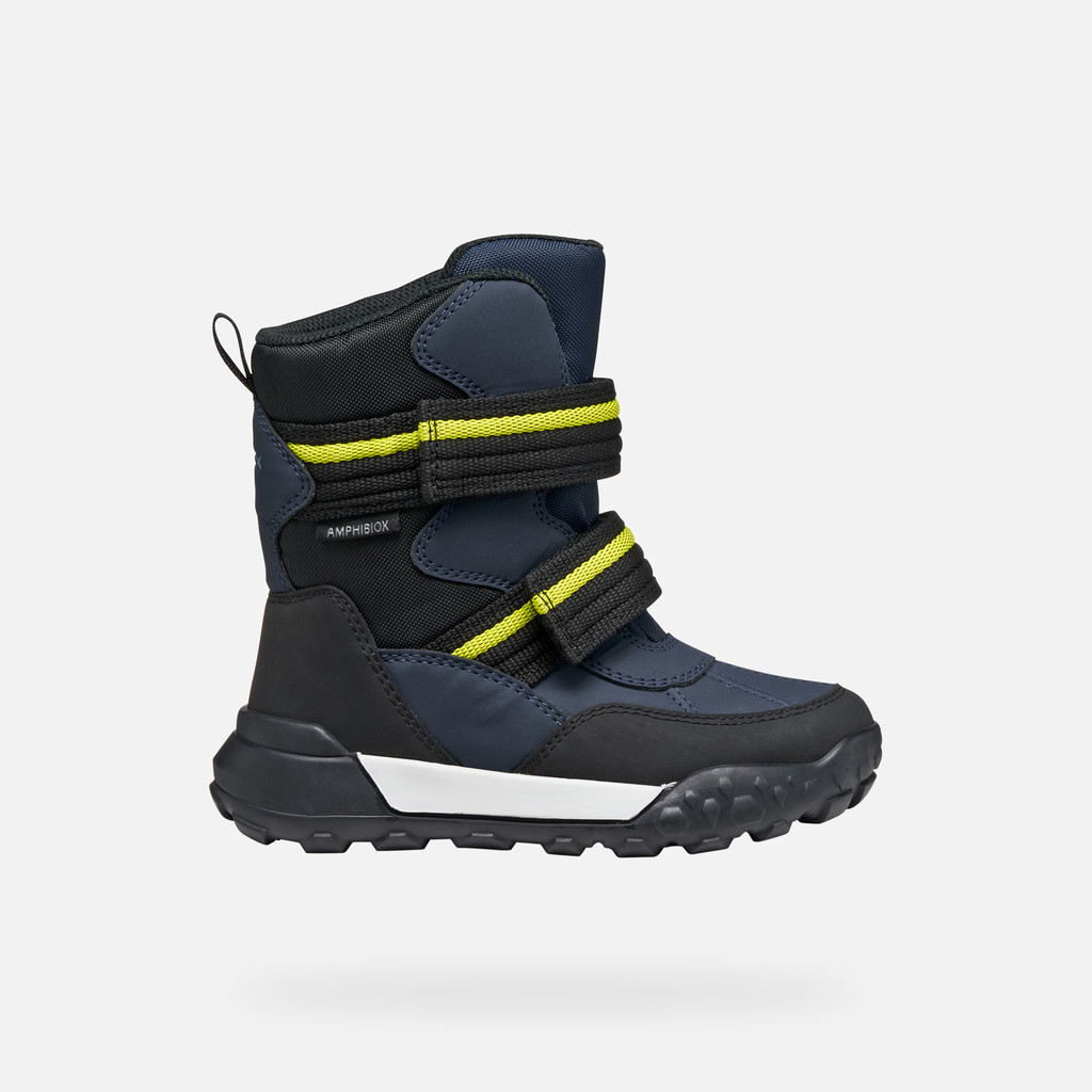 Winter boots TREKKYUP ABX BOY Navy/Lime - image number 1 | GEOX