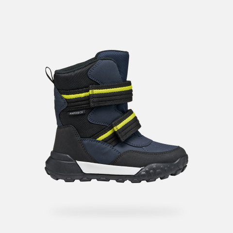 Winter boots TREKKYUP ABX BOY Navy/Lime - image number 1 | GEOX