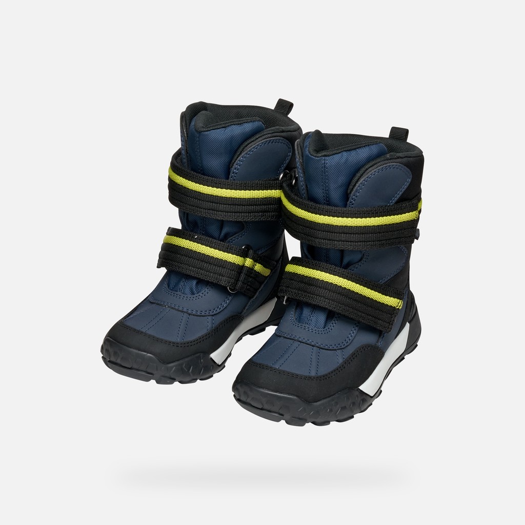 Winter boots TREKKYUP ABX BOY Navy/Lime - image number 7 | GEOX