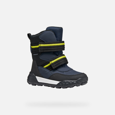 Winter boots TREKKYUP ABX BOY Navy/Lime - image number 2 | GEOX