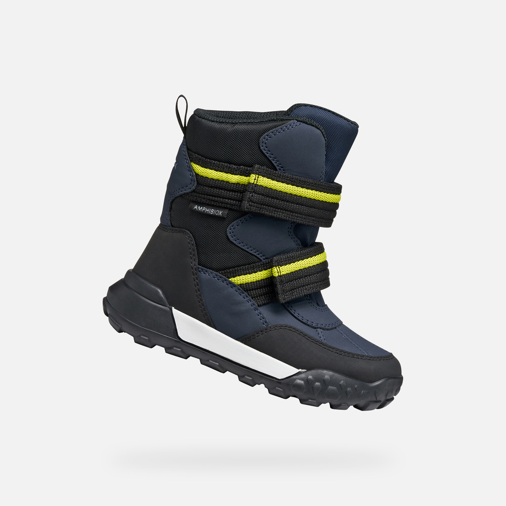 Winter boots TREKKYUP ABX BOY Navy/Lime - image number 0 | GEOX
