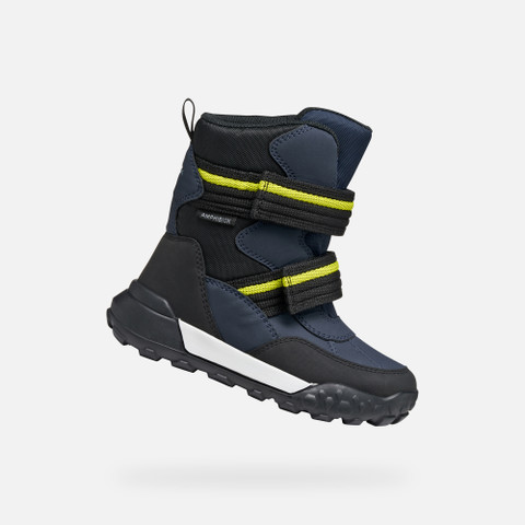 Winter boots TREKKYUP ABX BOY Navy/Lime - image number 0 | GEOX