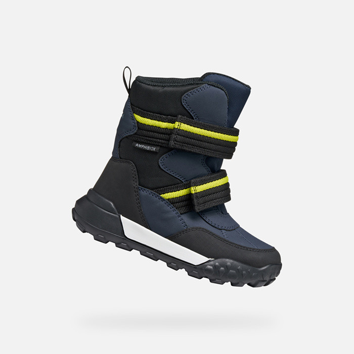 Winter boots TREKKYUP ABX BOY Navy/Lime | GEOX