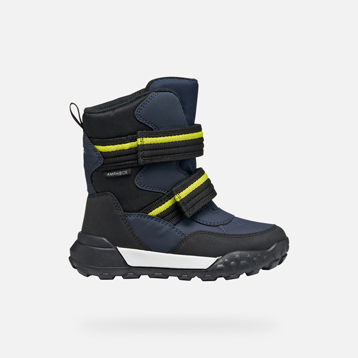 Winter boots TREKKYUP ABX BOY Navy/Lime | GEOX