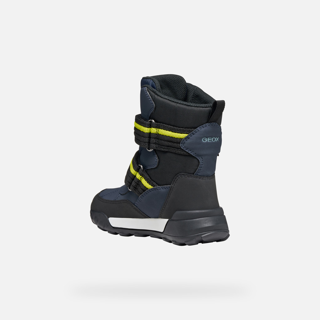 Winter boots TREKKYUP ABX BOY Navy/Lime - image number 3 | GEOX