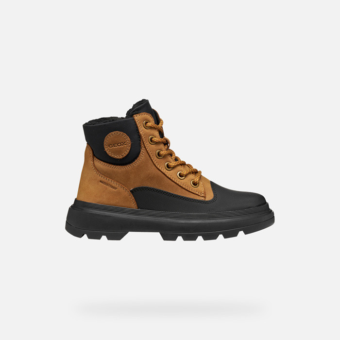 Mid calf boots KIDDARTAH BOY Lt Brown/Black | GEOX