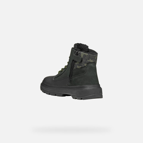 Mid calf boots KIDDARTAH BOY Black/Military - image number 3 | GEOX