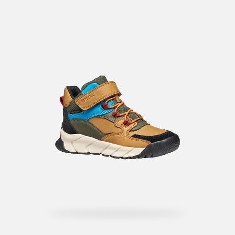 Mid calf boots FLEXYPER PRO ABX BOY Dark Yellow/Military - image number 2 | GEOX
