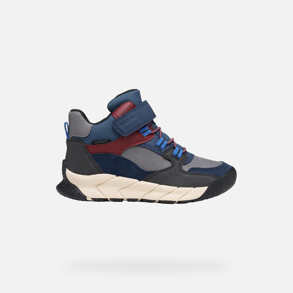 Waterproof ankle boots FLEXYPER PRO ABX BOY Dark navy/Bordeaux - image number 2 | GEOX