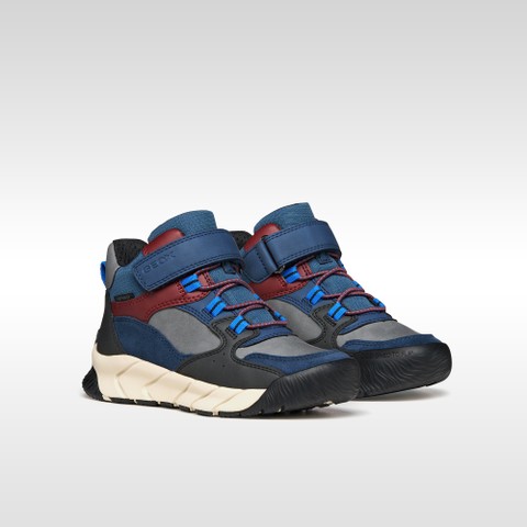 Waterproof ankle boots FLEXYPER PRO ABX BOY Dark navy/Bordeaux - image number 8 | GEOX