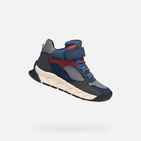 Waterproof ankle boots FLEXYPER PRO ABX BOY Dark navy/Bordeaux - image number 0 | GEOX