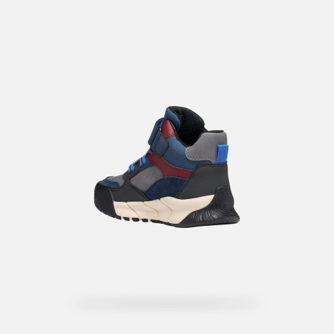 Waterproof ankle boots FLEXYPER PRO ABX BOY Dark navy/Bordeaux - image number 4 | GEOX