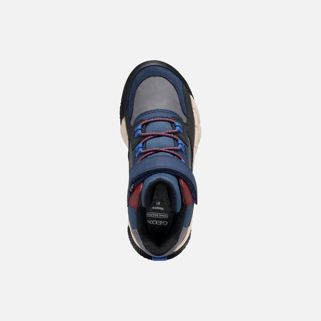 Waterproof ankle boots FLEXYPER PRO ABX BOY Dark navy/Bordeaux - image number 6 | GEOX