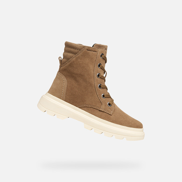Combat boots KIDDARTAH   GIRL Brick | GEOX