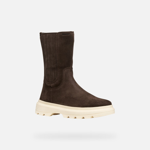 Mid calf boots KIDDARTAH GIRL Chestnut - image number 2 | GEOX