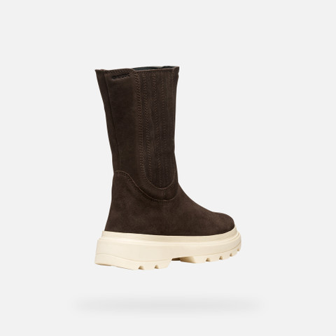 Mid calf boots KIDDARTAH GIRL Chestnut - image number 4 | GEOX