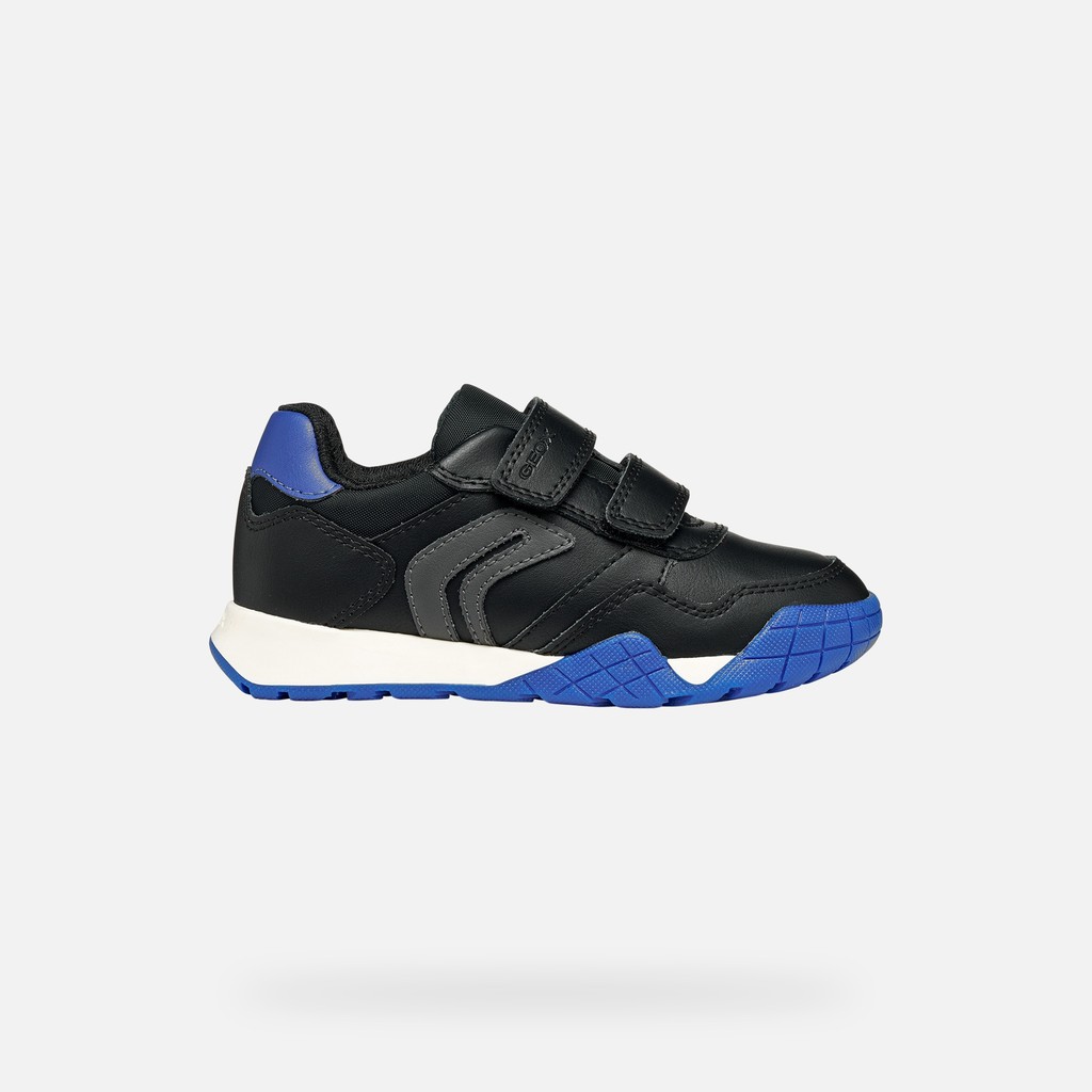 Sneaker Gummikappe RANN-E JUNGE Schwarz/K&ouml;nigsblau - image number 1 | GEOX