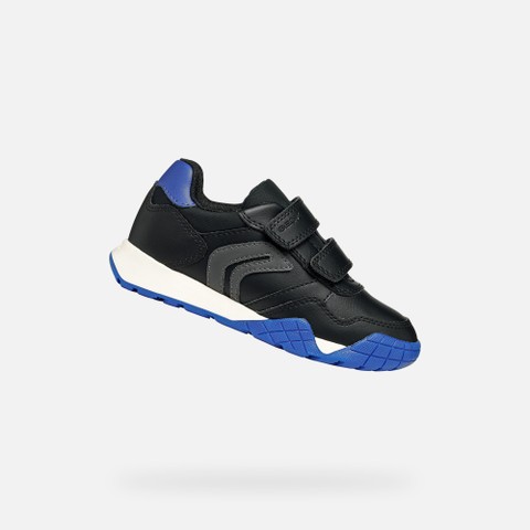 Sneaker Gummikappe RANN-E JUNGE Schwarz/K&ouml;nigsblau | GEOX