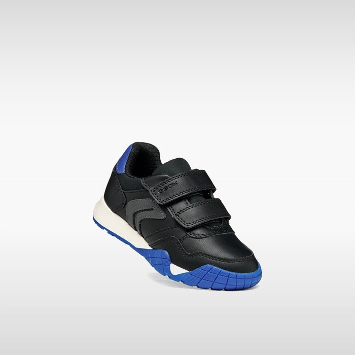 Sneaker Gummikappe RANN-E JUNGE Schwarz/K&ouml;nigsblau | GEOX