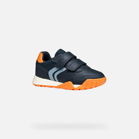 Sneakers with straps RANN-E BOY Navy/Orange - image number 2 | GEOX